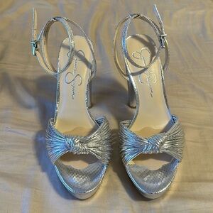 Silver Metallic Jessica Simpson Heels